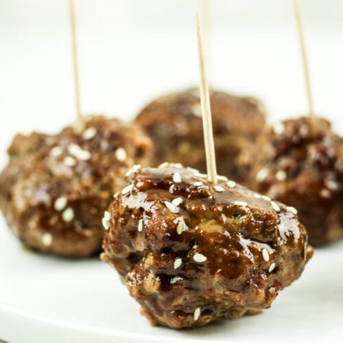 Teriyaki beef meatballs. Easy to make dinner recipe.