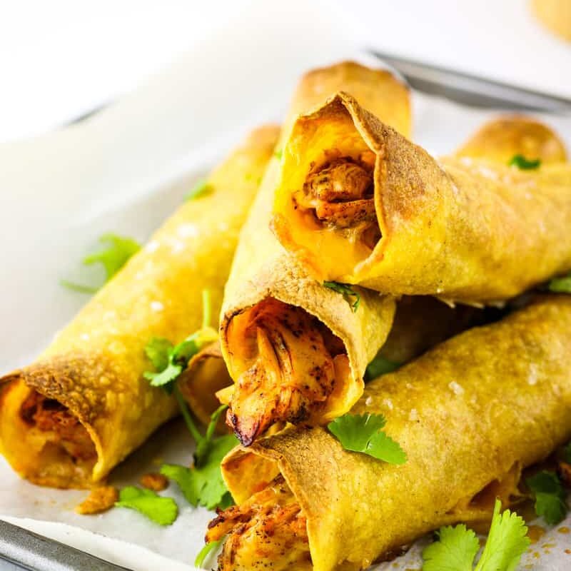 Baked chicken taquitos - an easy weeknight dinner.