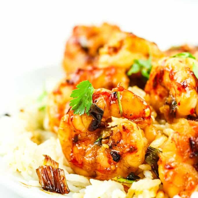 Spicy garlic ginger shrimp recipe that is quick and easy to make at home.